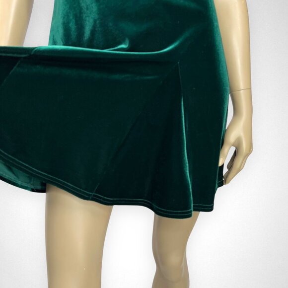 NWT Vintage 90s‎ Small VICTORIA'S SECRET Emerald Green Velvet Dress Sleeveless - Picture 5 of 8